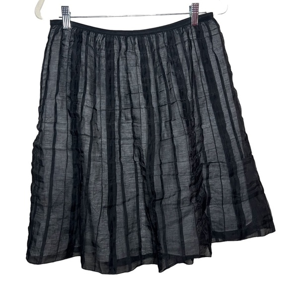 NIC+ZOE BATISTE FLIRT SHEER LAYERED SKIRT BLACK SIZE 10 - Picture 5 of 9